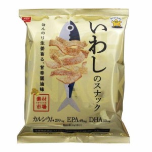 ◆おやつカンパニー 素材市場 いわしのスナック 甘辛醤油味 61G【12個セット】