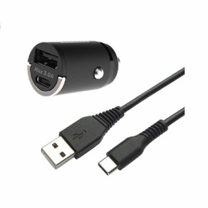 カシムラ DC‐3A‐USB 2ポート コンパクト A‐Cケーブル付き DC043