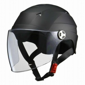 リード工業 シールド付ハーフヘルメット マットブラックRE41 MATBK LL 1個