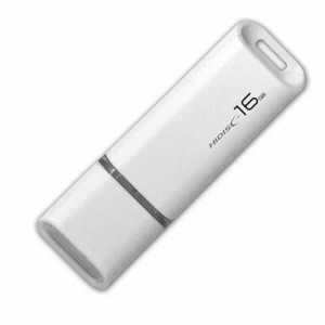 HIDISC フラッシュドライブ 白 キャップ式 USB2.0 16GB 1個