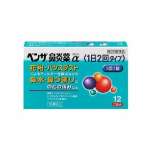 【指定第2類医薬品】アリナミン製薬 ベンザ鼻炎薬α 12錠【セルフメディケーション税制対象】