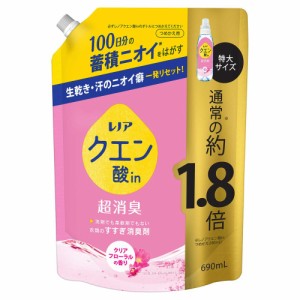 P&G レノア クエン酸in 超消臭 すすぎ消臭剤 クリアフローラル 詰め替え 特大 690ml