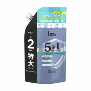 【医薬部外品】h＆s（エイチアンドエス）5in1マイルドモイスチャーシャンプー詰め替え特大 560g