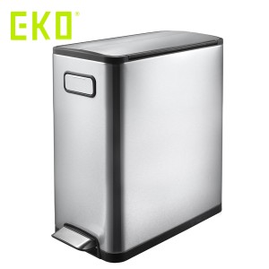 EKO エコフライ ステップビン 20L ( EK9377MT-20L ) エコ ごみ箱 ゴミ箱 ダストボックス シルバー