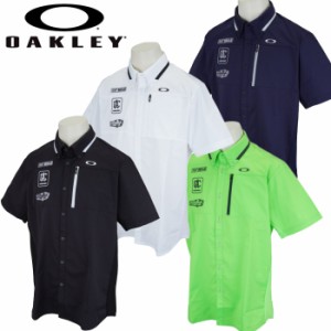 FOA403526　オークリー　ボタンダウンシャツ　半袖 シャツ　OAKLEY SHIRT　メール便専用商品　ゴルフ ウェア　