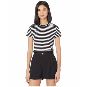 ヴィンス レディース シャツ トップス Striped Essential Crew Coastal/Optic White