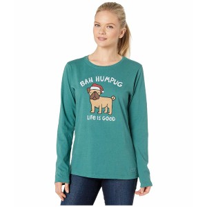 ライフイズグッド レディース シャツ トップス Long Sleeve Crusher Bah Humpug T-Shirt Spruce Green