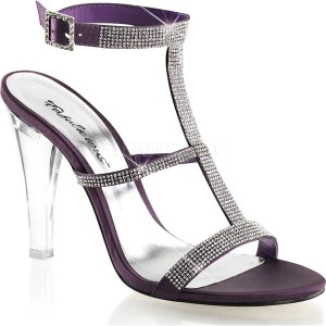 ファブリシャス レディース サンダル シューズ Clearly 418 Eggplant Satin
