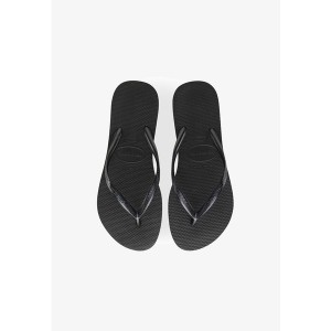 ハワイアナス レディース サンダル シューズ HAVAIANAS FLIP FLOP SLIM - Pool shoes - black black /black