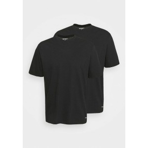 カーハート レディース Tシャツ トップス STANDARD CREW NECK 2 PACK - Basic T-shirt - black/black black/black/black