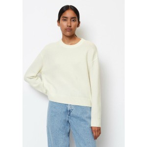 マルコポーロ デニム レディース パーカー・スウェットシャツ アウター SWEATER RIBBED CUFF RIBBED HEM - Jumper - white blush white b