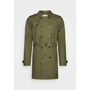 ピア ワン メンズ コート アウター Trenchcoat - olive olive