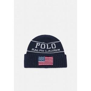 ラルフローレン メンズ 帽子 アクセサリー FLAG BEANIE HAT COLD WEATHER UNISEX - Beanie - navy multi navy multi/dark blue