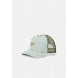 アルファインダストリーズ メンズ 帽子 アクセサリー LABEL TRUCKER UNISEX - Cap - dusty green dusty green/light green