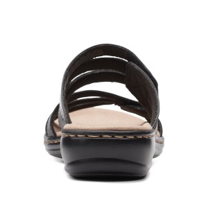 クラークス レディース サンダル シューズ Leisa Zoe Leather Sandal - Multiple Widths Available BLACK