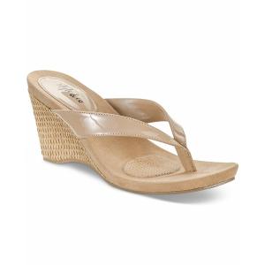スタイルアンドコー レディース サンダル シューズ Chicklet Wedge Thong Sandals, Created for Macy's Nude