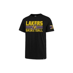 47ブランド レディース Tシャツ トップス Los Angeles Lakers Men's Half Court Super Rival T-Shirt Black