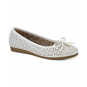 ジャニ ベルニーニ レディース サンダル シューズ Odeysa Memory Foam Perforated Ballet Flats, Created for Macy's White