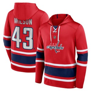 ファナティクス メンズ パーカー・スウェットシャツ アウター Tom Wilson Washington Capitals Fanatics Branded Name & Number LaceUp P