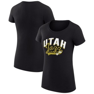 カールバンクス レディース Tシャツ トップス Utah Jazz GIII 4Her by Carl Banks Women's Filigree Logo Fitted T Shirt Black