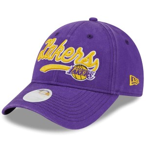 ニューエラ レディース 帽子 アクセサリー Los Angeles Lakers New Era Women's Cheer Tailsweep 9FORTY Adjustable Hat Purple