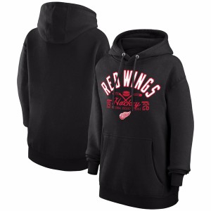 スターター メンズ パーカー・スウェットシャツ アウター Detroit Red Wings Starter Puck Pullover Hoodie Black