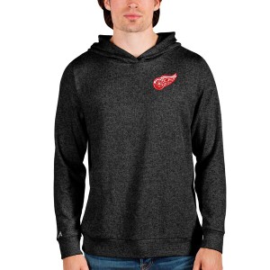 アンティグア メンズ パーカー・スウェットシャツ アウター Detroit Red Wings Antigua Team Absolute Pullover Hoodie Black