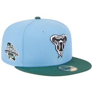 ニューエラ メンズ 帽子 アクセサリー Arizona Diamondbacks New Era 2001 World Series 59FIFTY Fitted Hat Sky Blue/Cilantro