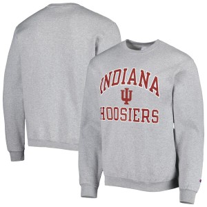 チャンピオン メンズ パーカー・スウェットシャツ アウター Indiana Hoosiers Champion High Motor Pullover Sweatshirt Heather Gray