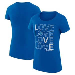 カールバンクス レディース Tシャツ トップス Detroit Lions GIII 4Her by Carl Banks Women's Love Graphic Fitted TShirt Blue