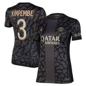 ジョーダン レディース Tシャツ トップス Presnel Kimpembe Paris SaintGermain Jordan Brand Women's 2023/24 Third Stadium Replica Pl