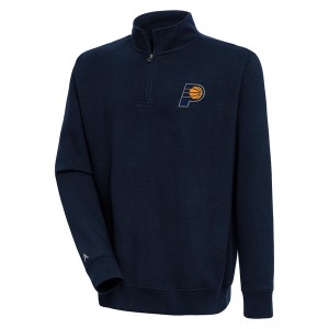 アンティグア メンズ パーカー・スウェットシャツ アウター Indiana Pacers Antigua Victory QuarterZip Pullover Top Navy