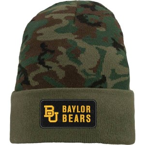 ナイキ メンズ 帽子 アクセサリー Baylor Bears Nike Military Pack Cuffed Knit Hat Camo