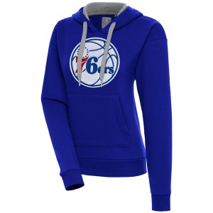 アンティグア レディース パーカー・スウェットシャツ アウター Philadelphia 76ers Antigua Women's Victory Pullover Hoodie Royal