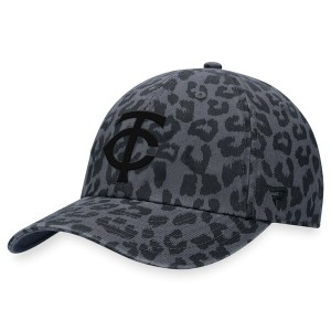 ファナティクス レディース 帽子 アクセサリー Minnesota Twins Fanatics Branded Women's LeopardAdjustable Hat Black