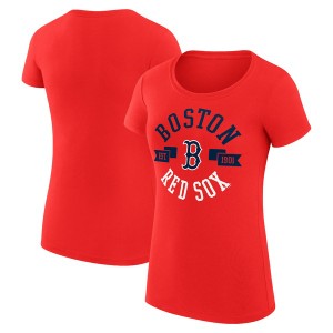 カールバンクス レディース Tシャツ トップス Boston Red Sox GIII 4Her by Carl Banks Women's City Graphic Fitted TShirt Red