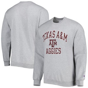 チャンピオン メンズ パーカー・スウェットシャツ アウター Texas A&M Aggies Champion High Motor Pullover Sweatshirt Heather Gray