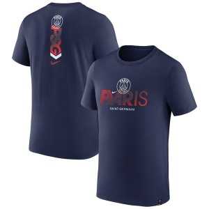ナイキ メンズ Tシャツ トップス Paris SaintGermain Nike Mercurial Sleeve TShirt Navy