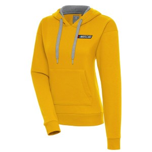 アンティグア レディース パーカー・スウェットシャツ アウター NASCAR Antigua Women's Victory Pullover Hoodie Gold