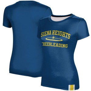プロスフィア レディース Tシャツ トップス Siena Heights Saints Women's Cheerleading TShirt Blue