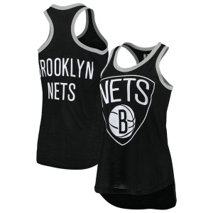 カールバンクス レディース Tシャツ トップス Brooklyn Nets GIII 4Her by Carl Banks Women's Showdown Burnout Tank Top Black