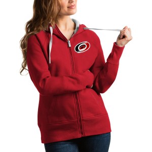 アンティグア レディース パーカー・スウェットシャツ アウター Carolina Hurricanes Antigua Women's Victory FullZip Hoodie Red