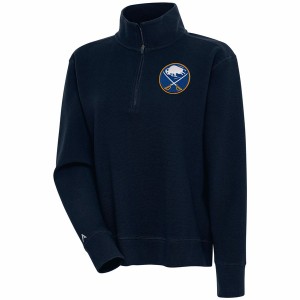 アンティグア レディース パーカー・スウェットシャツ アウター Buffalo Sabres Antigua Women's Portal QuarterZip Pullover Top Navy