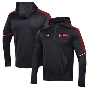 アンダーアーマー メンズ ジャケット＆ブルゾン アウター South Carolina Gamecocks Under Armour 2023 Sideline QuarterZip Hoodie Blac