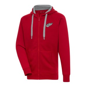 アンティグア メンズ パーカー・スウェットシャツ アウター Detroit Red Wings Antigua Metallic Logo Victory FullZip Hoodie Red