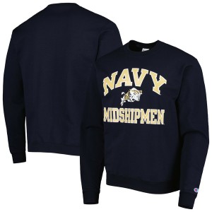 チャンピオン メンズ パーカー・スウェットシャツ アウター Navy Midshipmen Champion High Motor Pullover Sweatshirt Navy