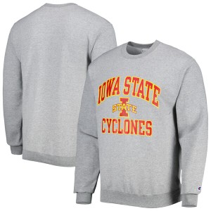 チャンピオン メンズ パーカー・スウェットシャツ アウター Iowa State Cyclones Champion High Motor Pullover Sweatshirt Heather Gray