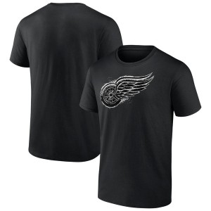 ファナティクス メンズ Tシャツ トップス Detroit Red Wings Fanatics Branded Iced Out TShirt Black
