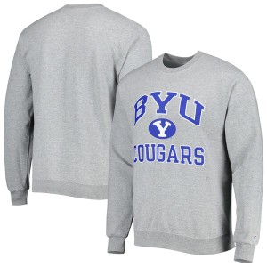 チャンピオン メンズ パーカー・スウェットシャツ アウター BYU Cougars Champion High Motor Pullover Sweatshirt Heather Gray