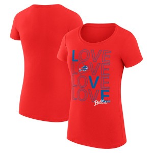 カールバンクス レディース Tシャツ トップス Buffalo Bills GIII 4Her by Carl Banks Women's Love Graphic Fitted TShirt Red